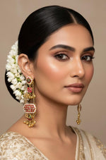 RangRani Kundan Jhumka Drop Earrings