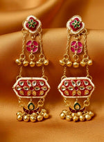 Rangrani Kundan Jhumka Drop Earrings