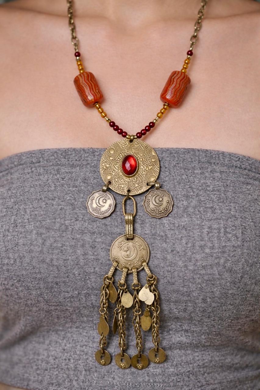 Afghan Nomadic Kuchi Statement Necklace