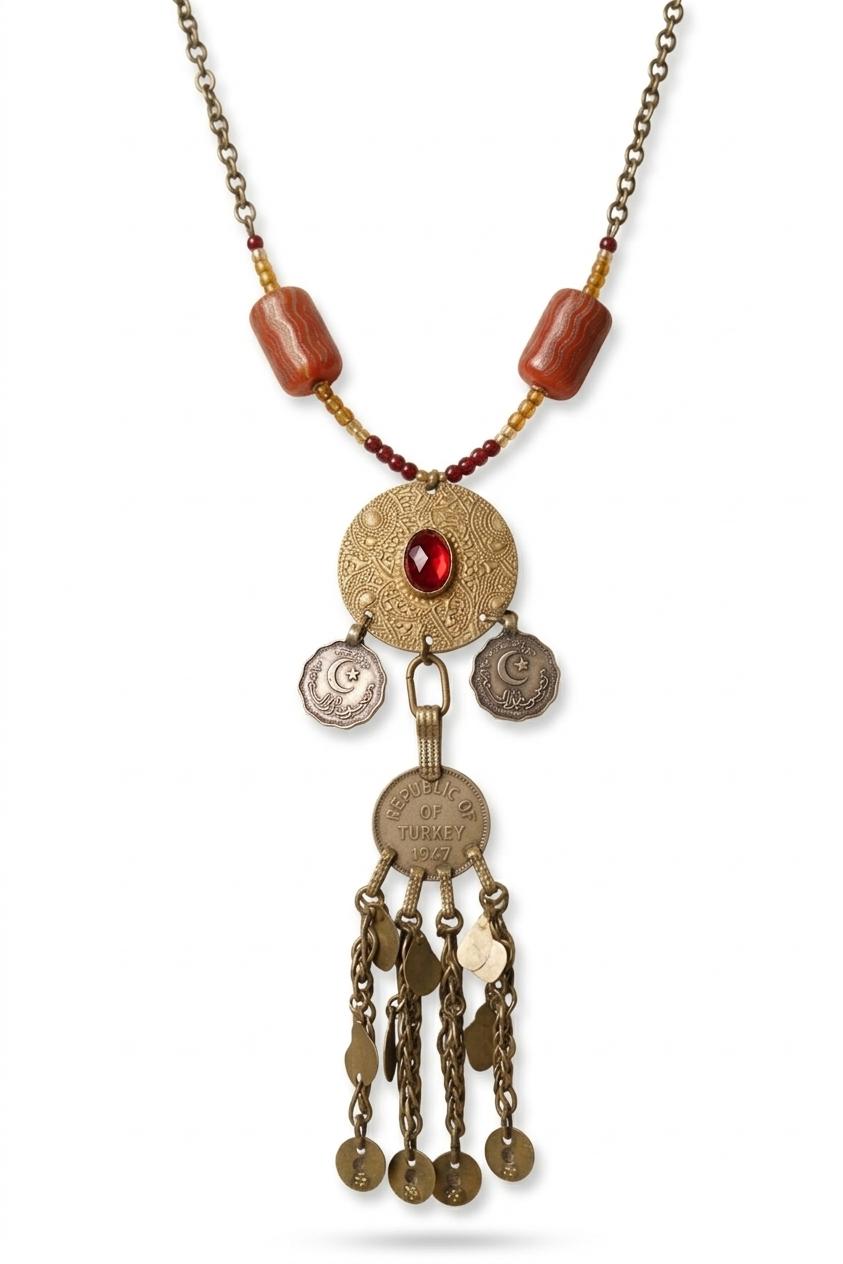 Afghan Nomadic Kuchi Statement Necklace