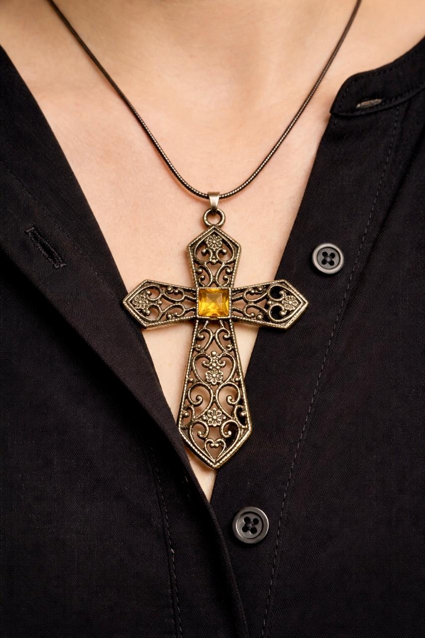 Vintage Cross Pendant Necklace