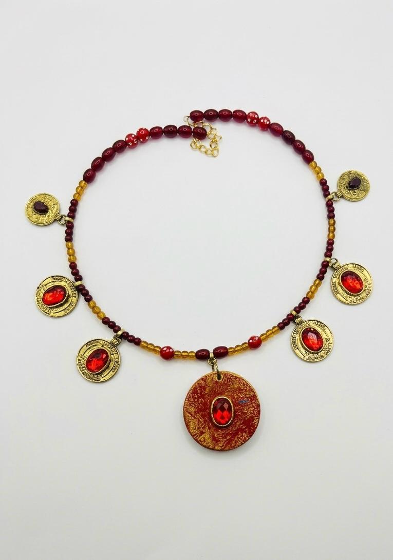 Vintage Turkish Medallion Choker Necklace 1