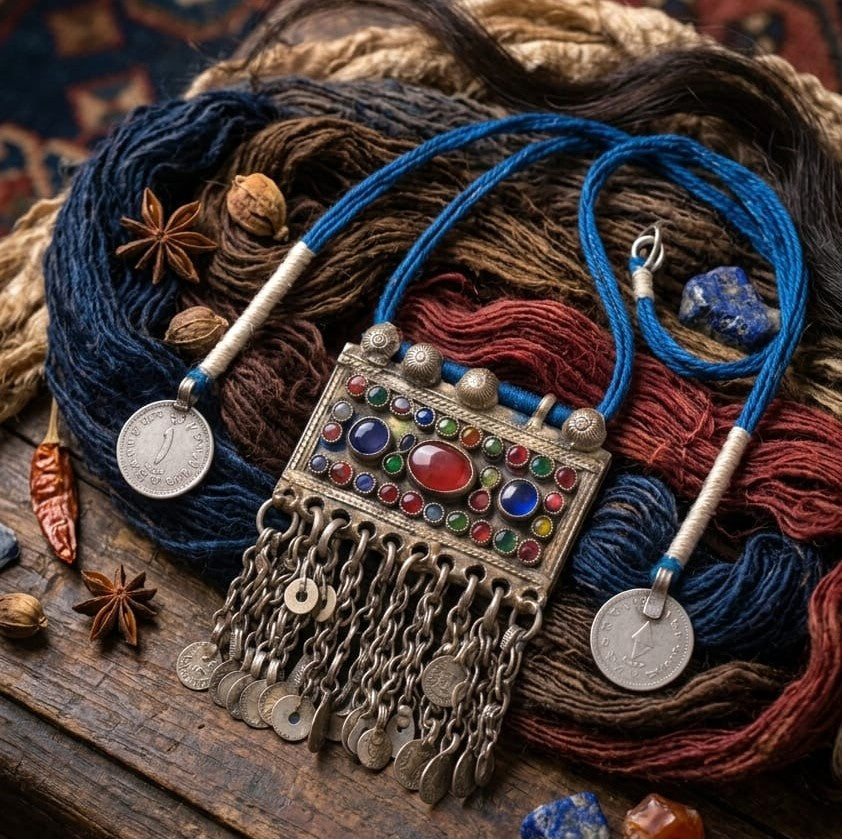 Sahar Ziba Rectangular Talisman Necklace