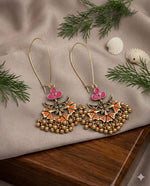 Marigold Bloom Ghungroo Drop Earrings