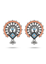 Aztec Arch Enamel Stud Earrings