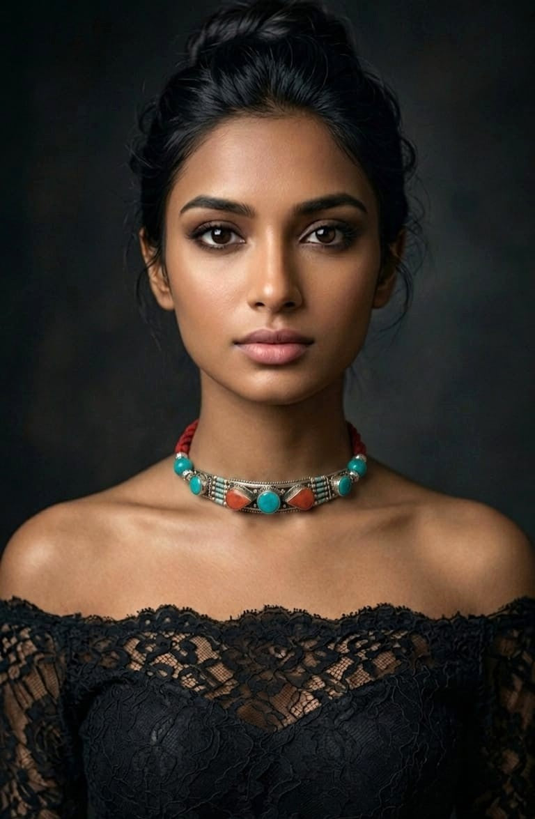 Silk Route Turquoise Coral Choker