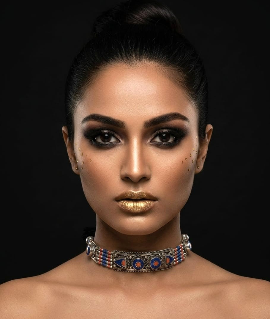 Warrior Queen Afghan Bar Choker