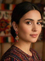 Carnelian Triple Drop Afghan Earrings