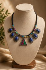 Lapis Triangle Afghan Choker Necklace