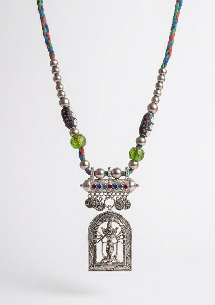 Vishnu Arch Deity Multicolour Bead Necklace