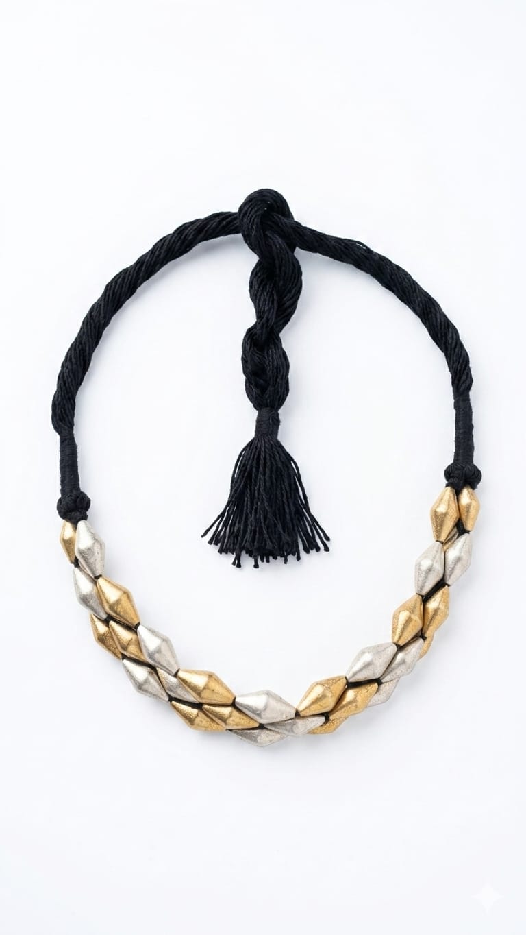 Dholki Dual-Tone Bead Choker