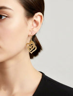 Gold Heart Moon Pearl 6-in-1 Earrings Set