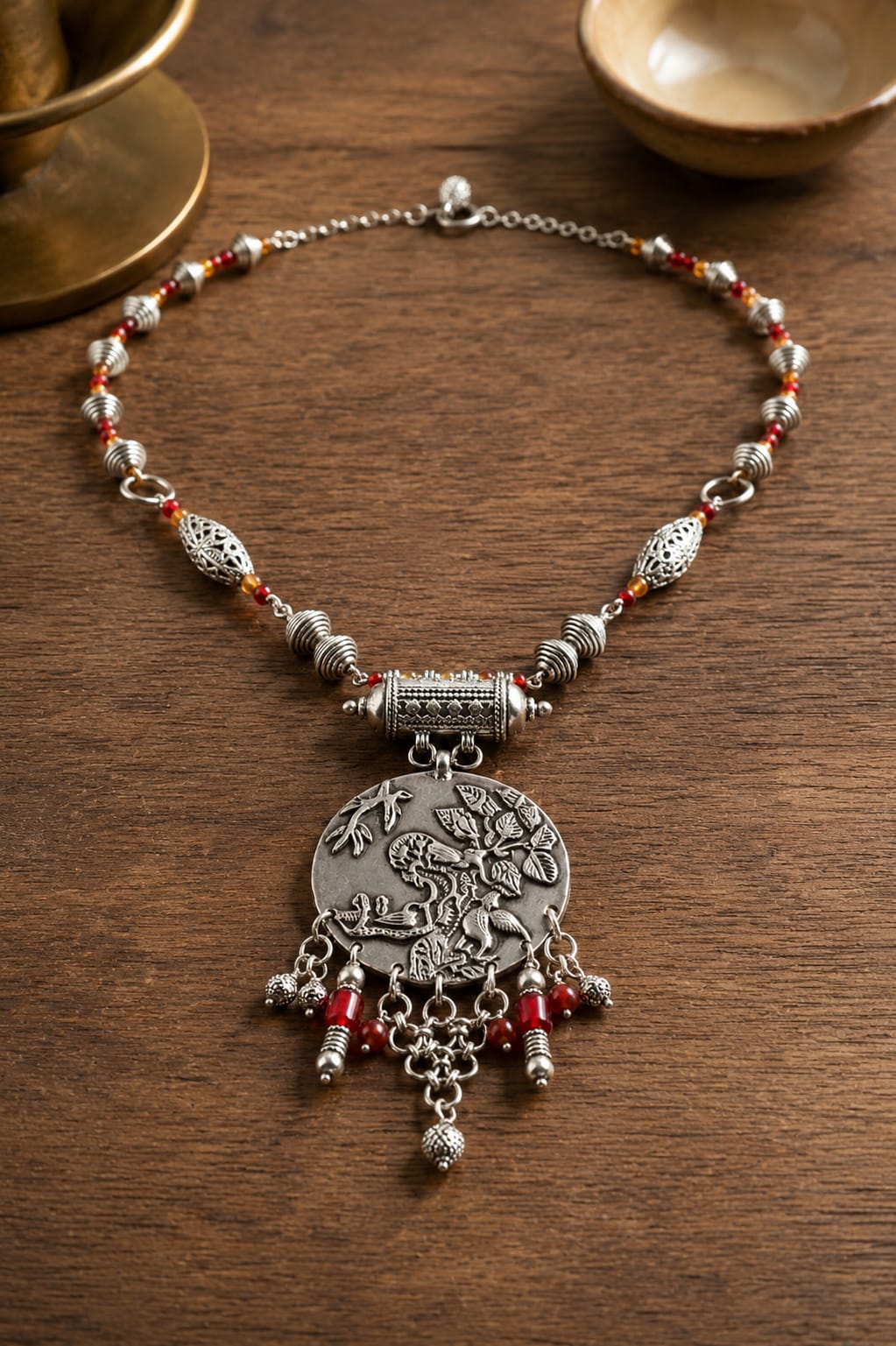 Raasleela Krishna Disc Necklace