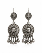 Surya Dev Sun-Face Drop Earrings