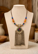 Panchrang Tassel Pendant Necklace