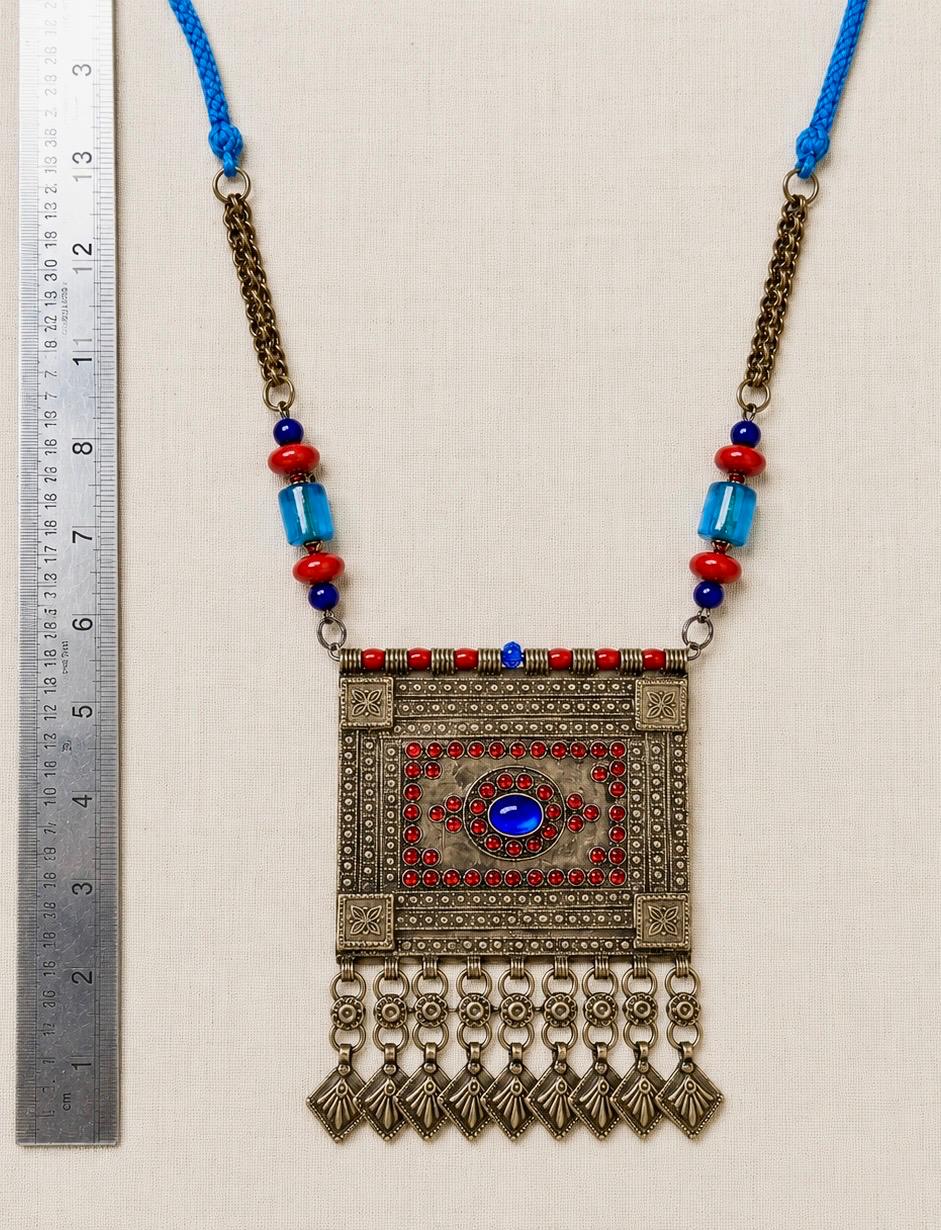 Roshni Kuchi Stone Plaque Necklace