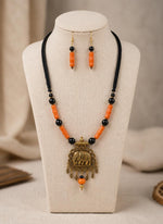 Gajalakshmi Deity Pendant Necklace Set