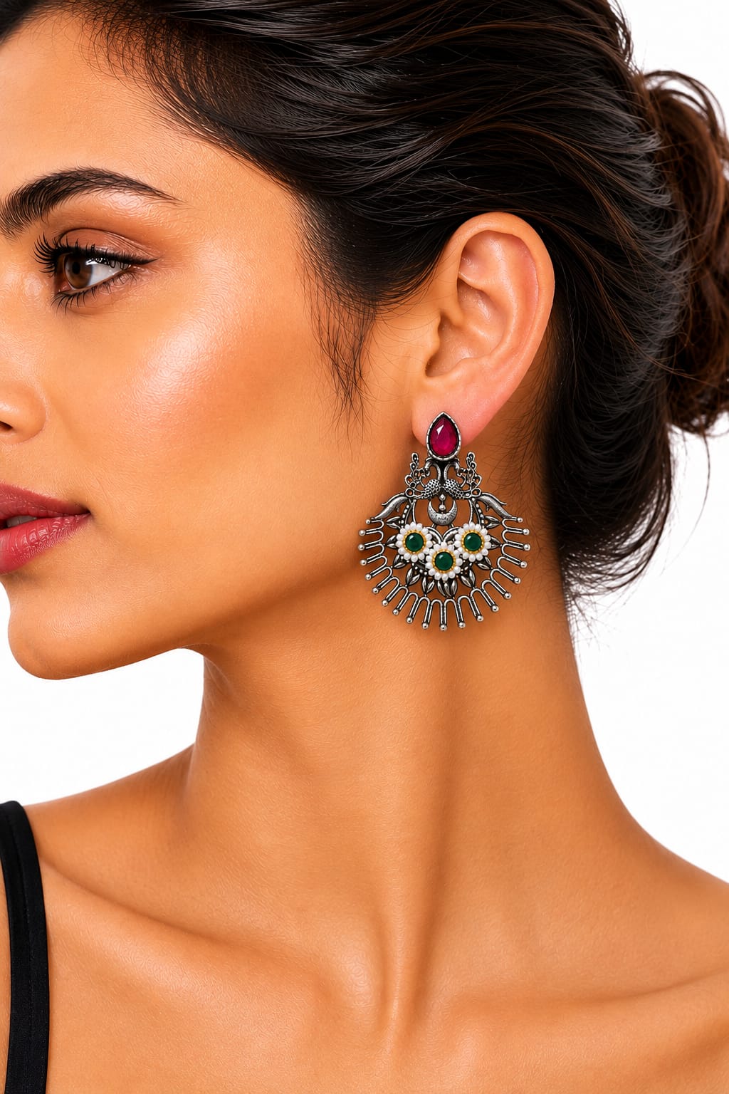 Mayura Bloom Studs – Crimson Forest
