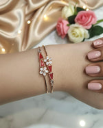 Scarlet Blossom Cuff