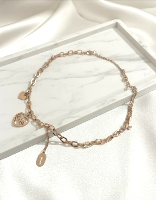 Blush Heart Link Bracelet