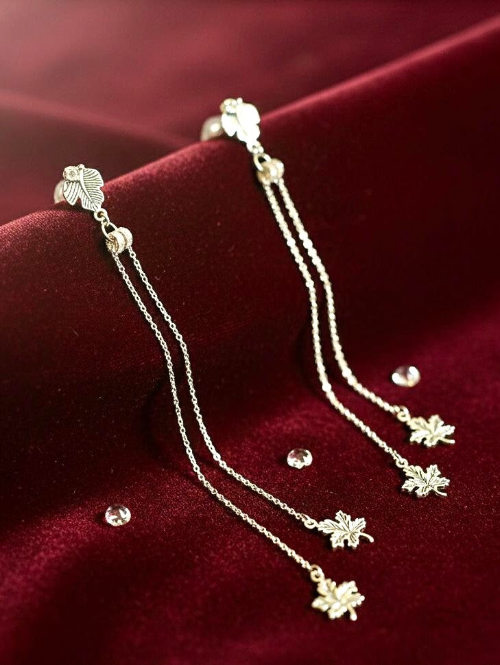 Kashmiri Dejhoor Chain Drop Earrings
