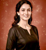 Gold Tone Long Dejhoor Earrings