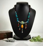 Turquoise Drop Tribal Necklace