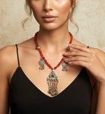Zara — The Carnelian Triangle Afghan Necklace