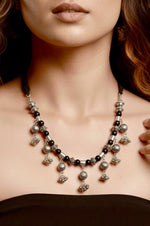 Black Brass Tribal Pendant Necklace