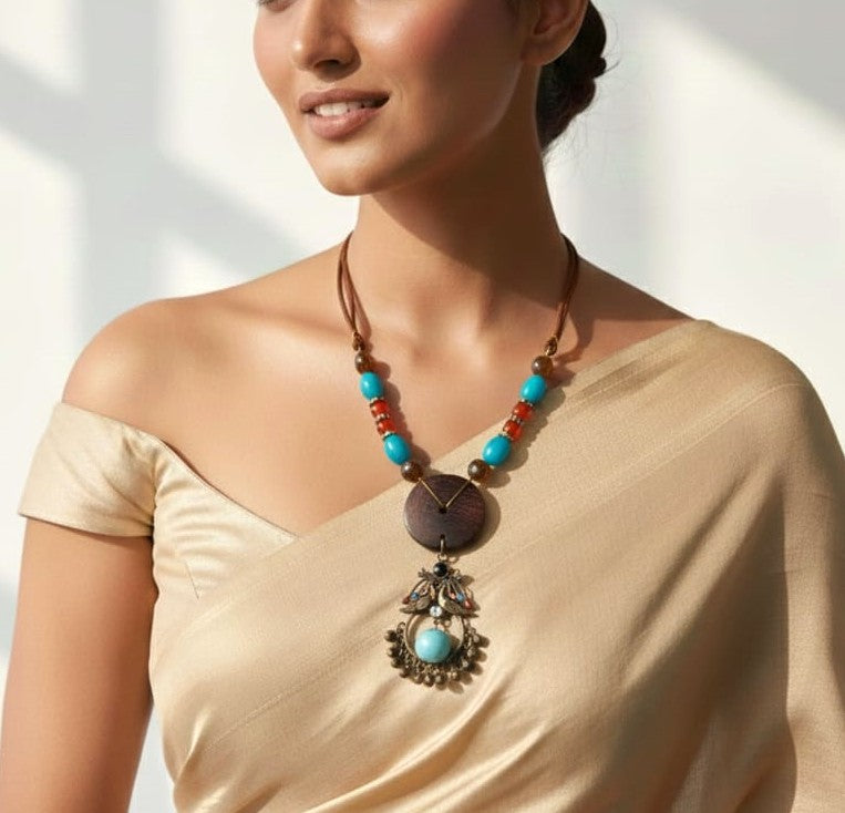 Afghan Accent Tribal Necklace