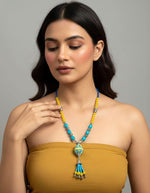 Yellow Turquoise Tribal Necklace