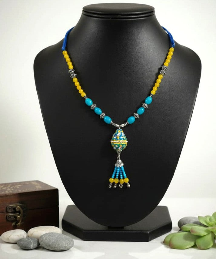 Yellow Turquoise Tribal Necklace