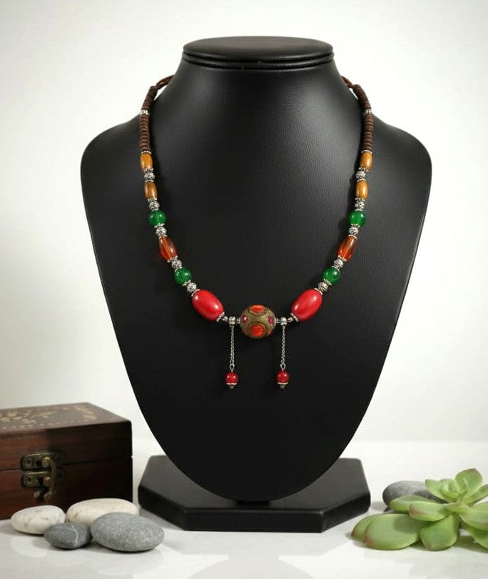 Tibetan Bead Tribal Necklace