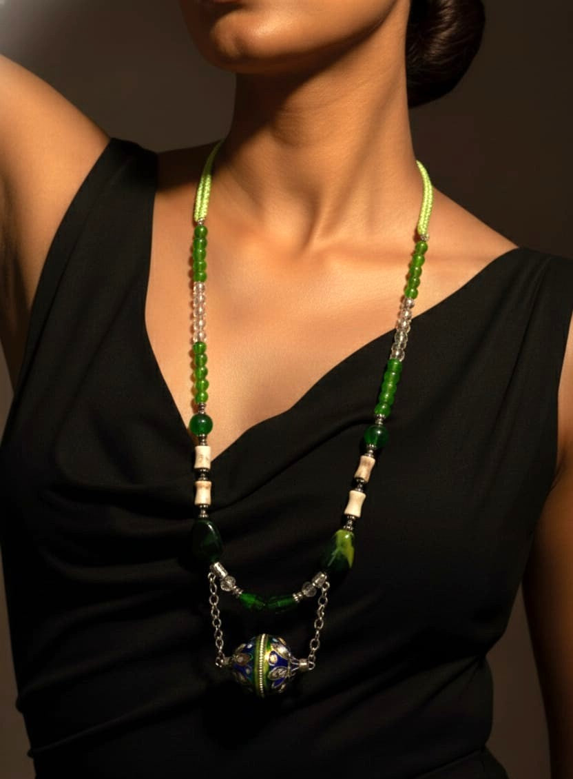 Green Chain Tribal Necklace