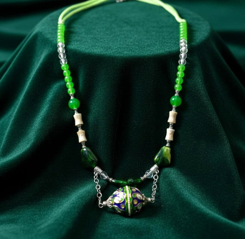 Green Chain Tribal Necklace