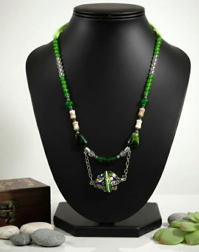Green Chain Tribal Necklace