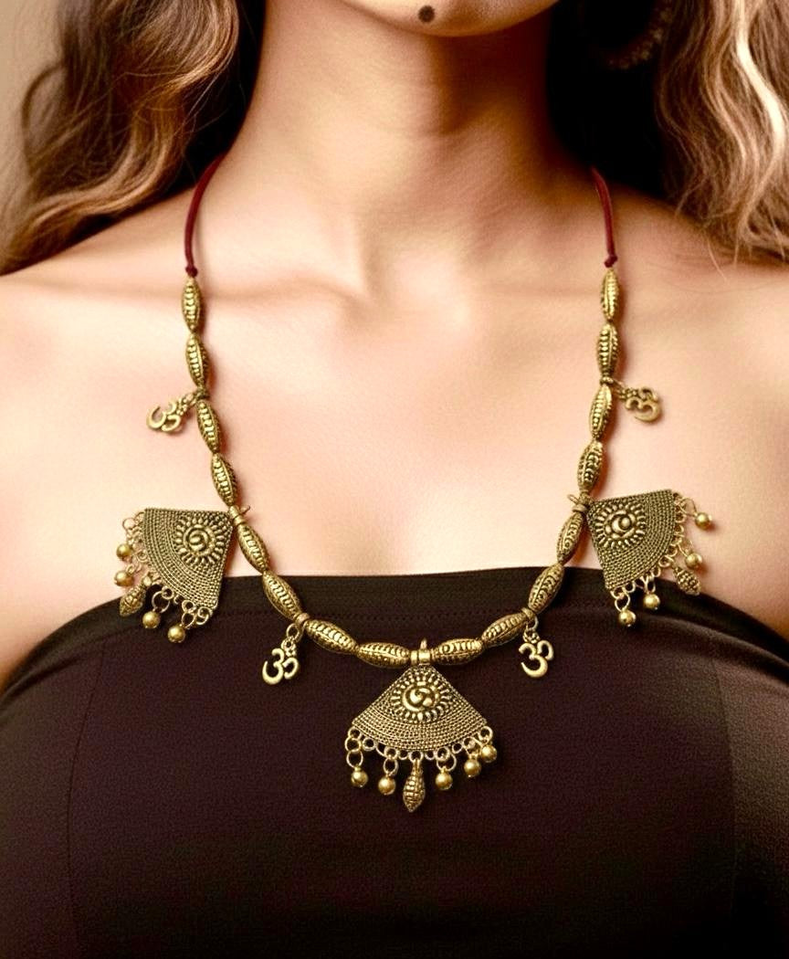 Tribal Om Motif Necklace