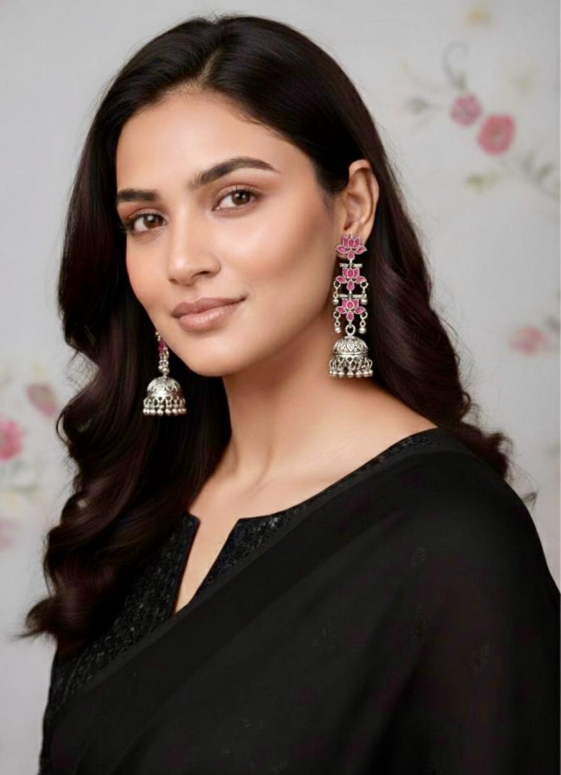 Kamini Lotus Jhumkas