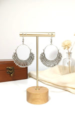 Noor Silver Chand Hoops