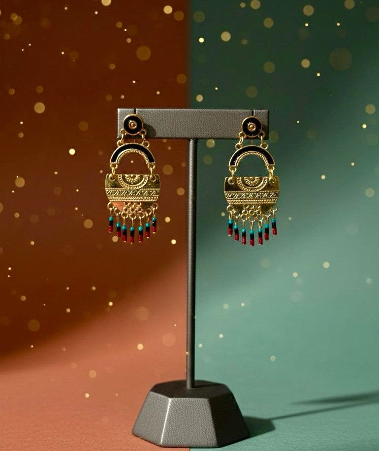 Zahra Gold Bead Chandbalis