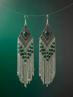 Nayra Emerald Fringe Drops