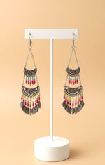 Ruhani Scarlet Fringe Earrings