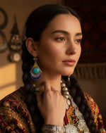 Ayla Blue Crescent Earrings