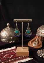 Ayla Blue Crescent Earrings