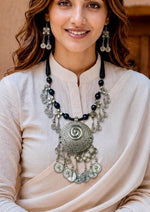 Nargis Spiral Coin Statement Necklace Set