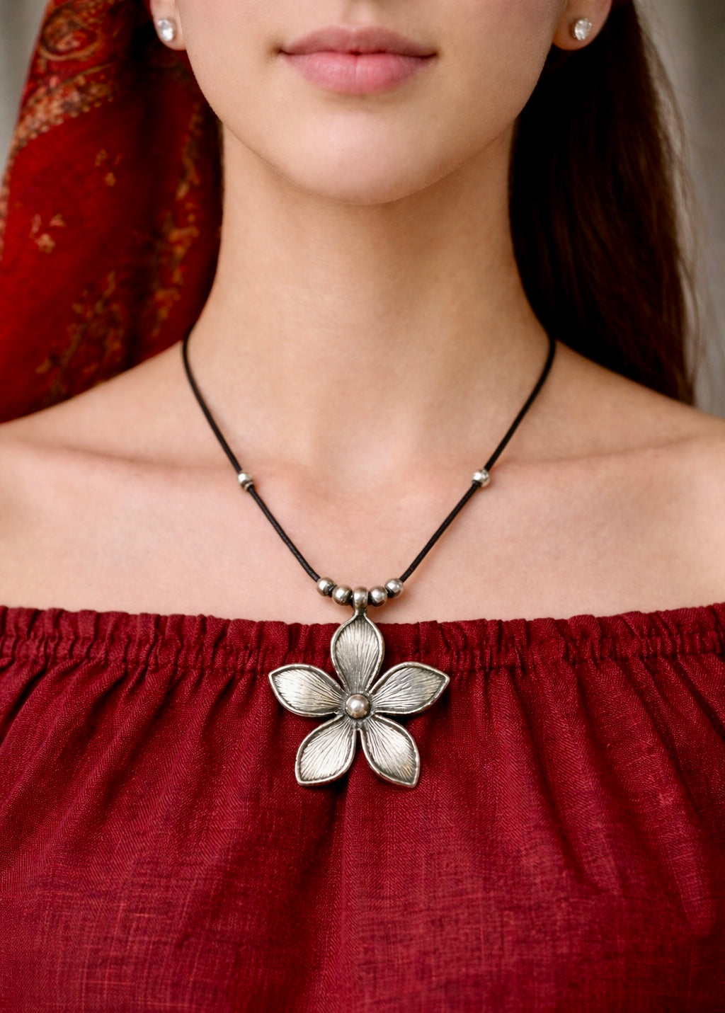 Wild Bloom Flower Pendant Necklace
