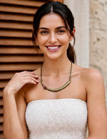 Tora Coiled Brass Collar Necklace