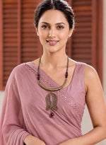 Nazia Antique Gold Tulip Pendant Necklace