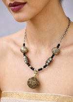 Ottoman Filigree Onyx Statement Necklace