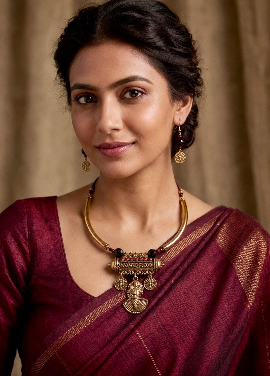 Gajanan Hasli Temple Necklace